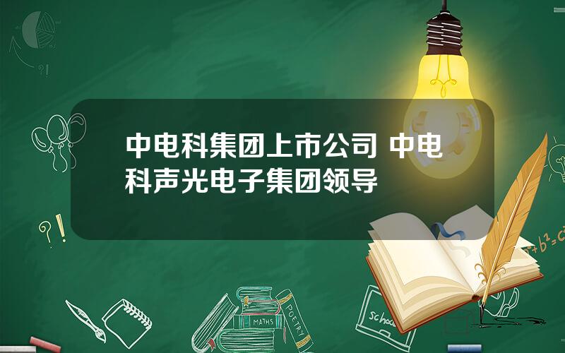 中电科集团上市公司 中电科声光电子集团领导